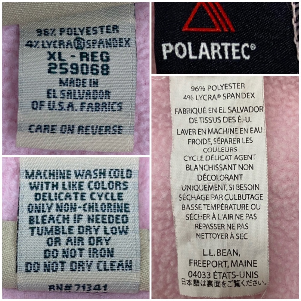 L.L.BEAN Women’s XL Pink Polartec Fleece ZIP Up Sleeveless Jacket Vest Pockets - Picture 10 of 11